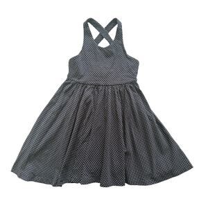 Alice + Ames Navy Polka Dot Pinafore Dress Size 6